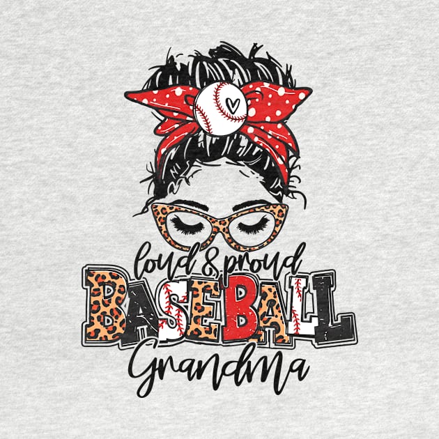 Baseball Grandma Messy Bun   Leopard Baseball Grandma by Wonder man 